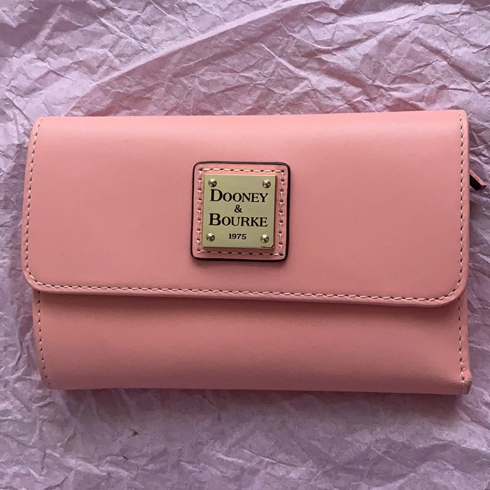 Light pink coral peachy dooney and Bourke wallet
